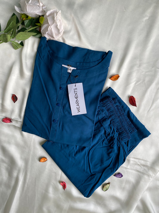 Ocean Blue – Premium Summer Linen 2PC