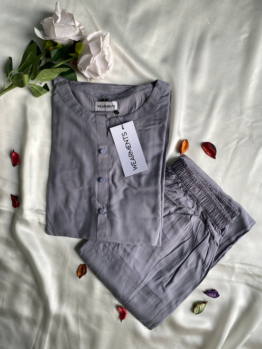 Pearl Grey – Premium Summer Linen 2PC