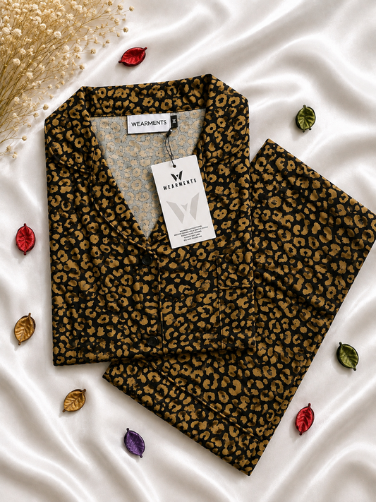 Golden Leopard pjs set