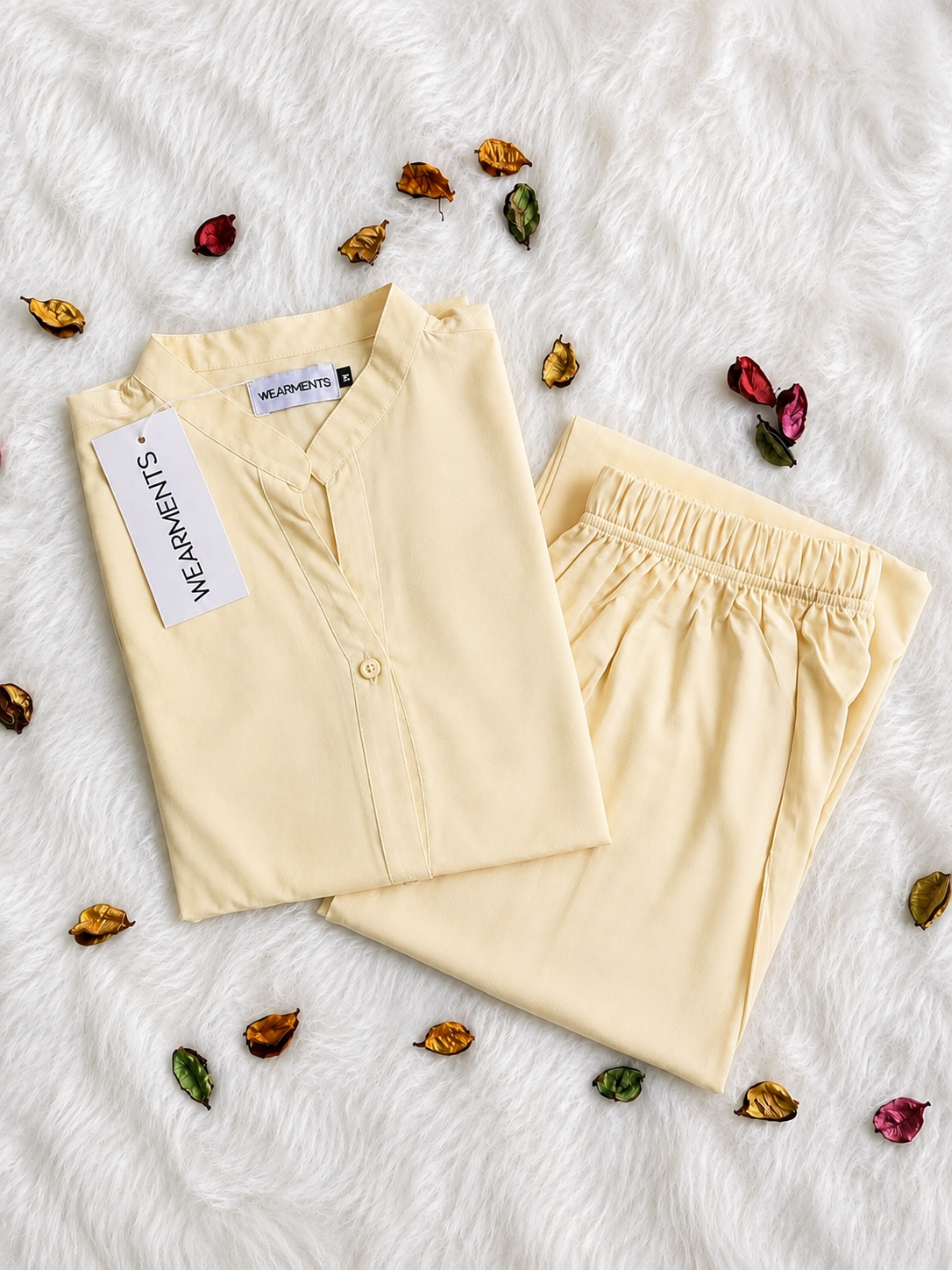 Butter Cream– Premium Solid 2PC Co-Ord Set