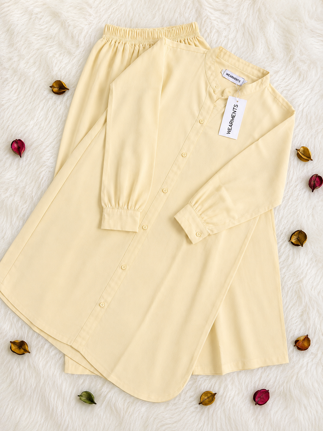 Butter Cream– Premium Solid 2PC Co-Ord Set