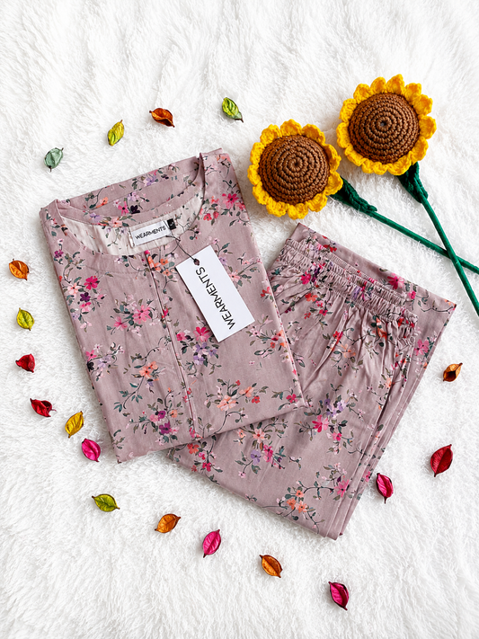 Dusty Rose Floral 2PC SET