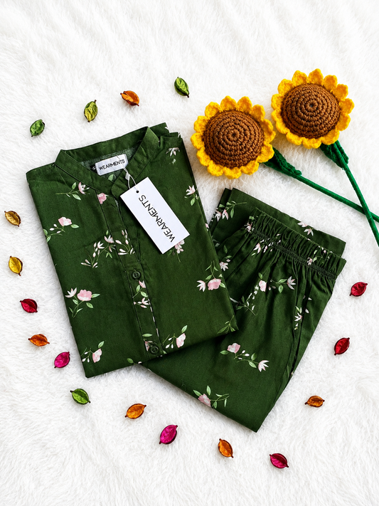 Deep Forest Green Premium 2PC Co-Ord Set