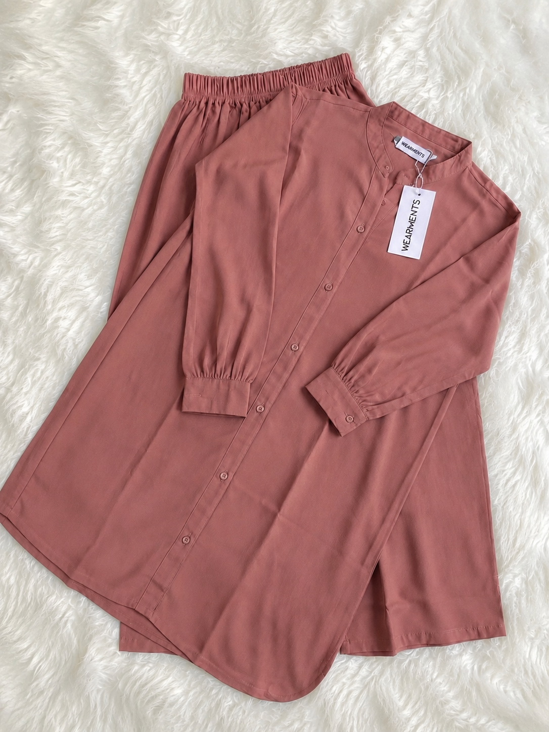 Dusty Rose– Premium Solid 2PC Co-Ord Set