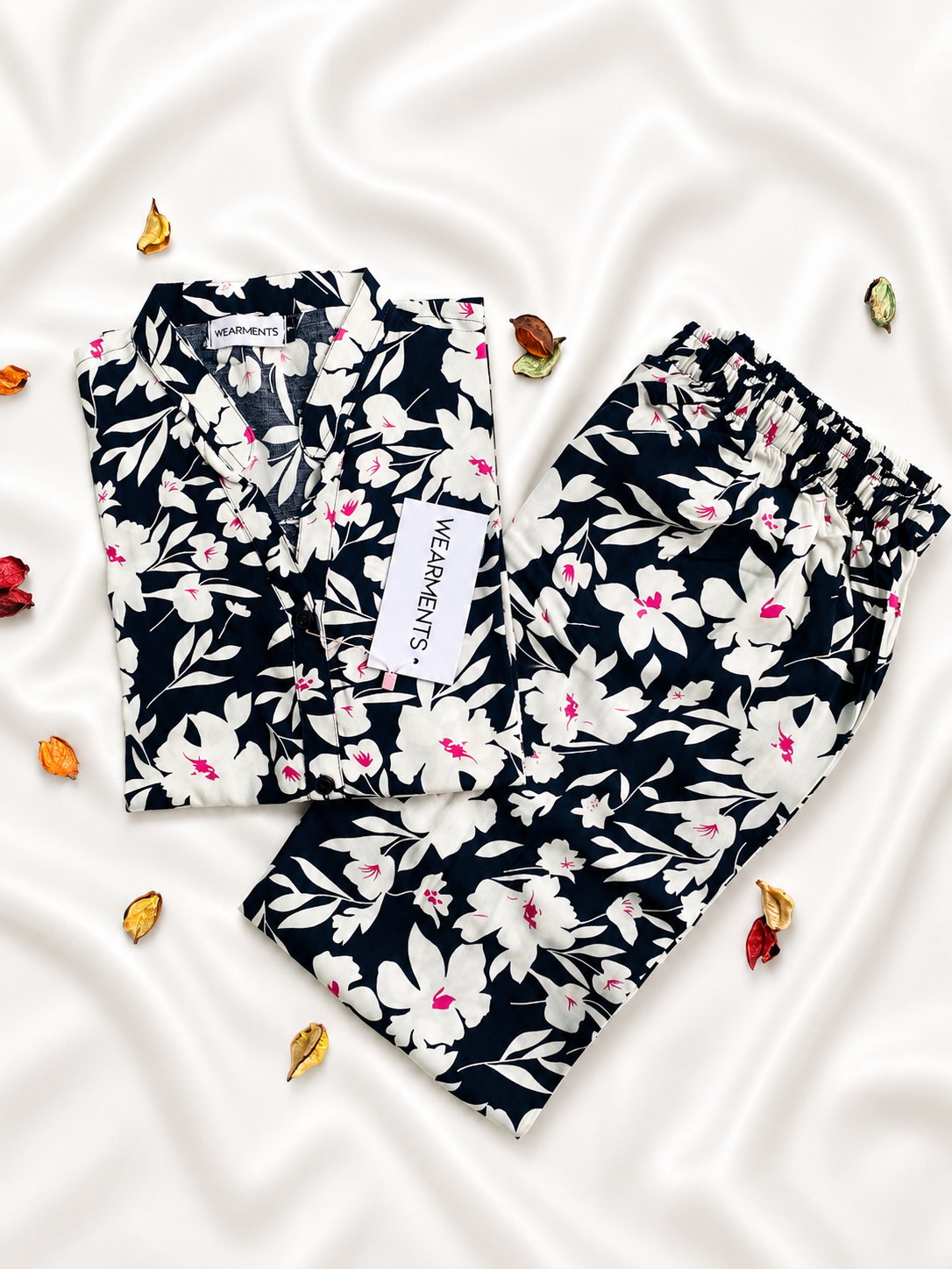 Navy Petal Co-ord Set