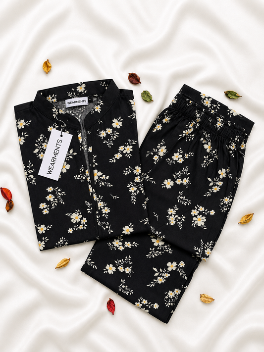 Midnight Daisy 2PC Linen Set