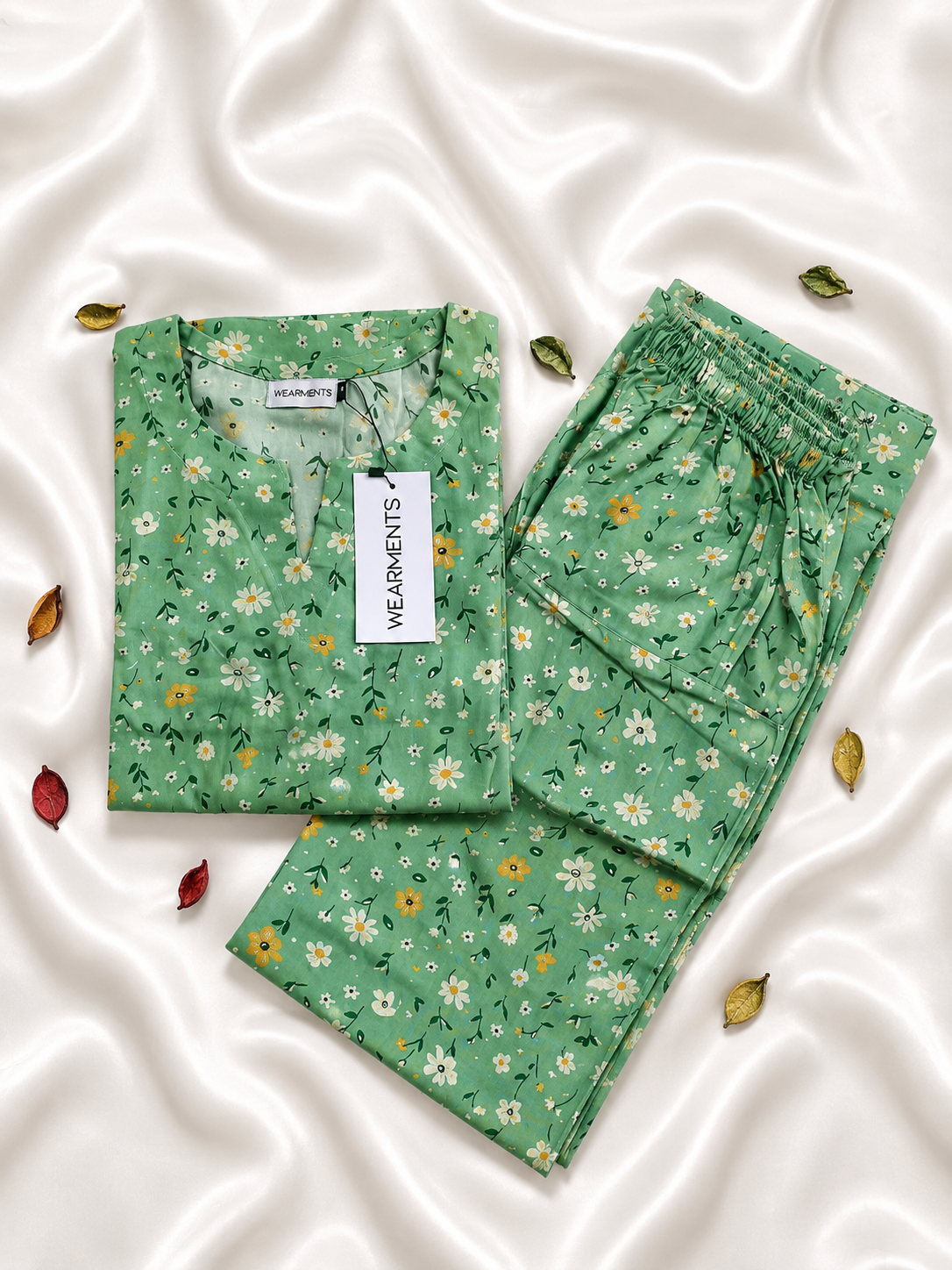 Mint Meadow Floral 2PC Set