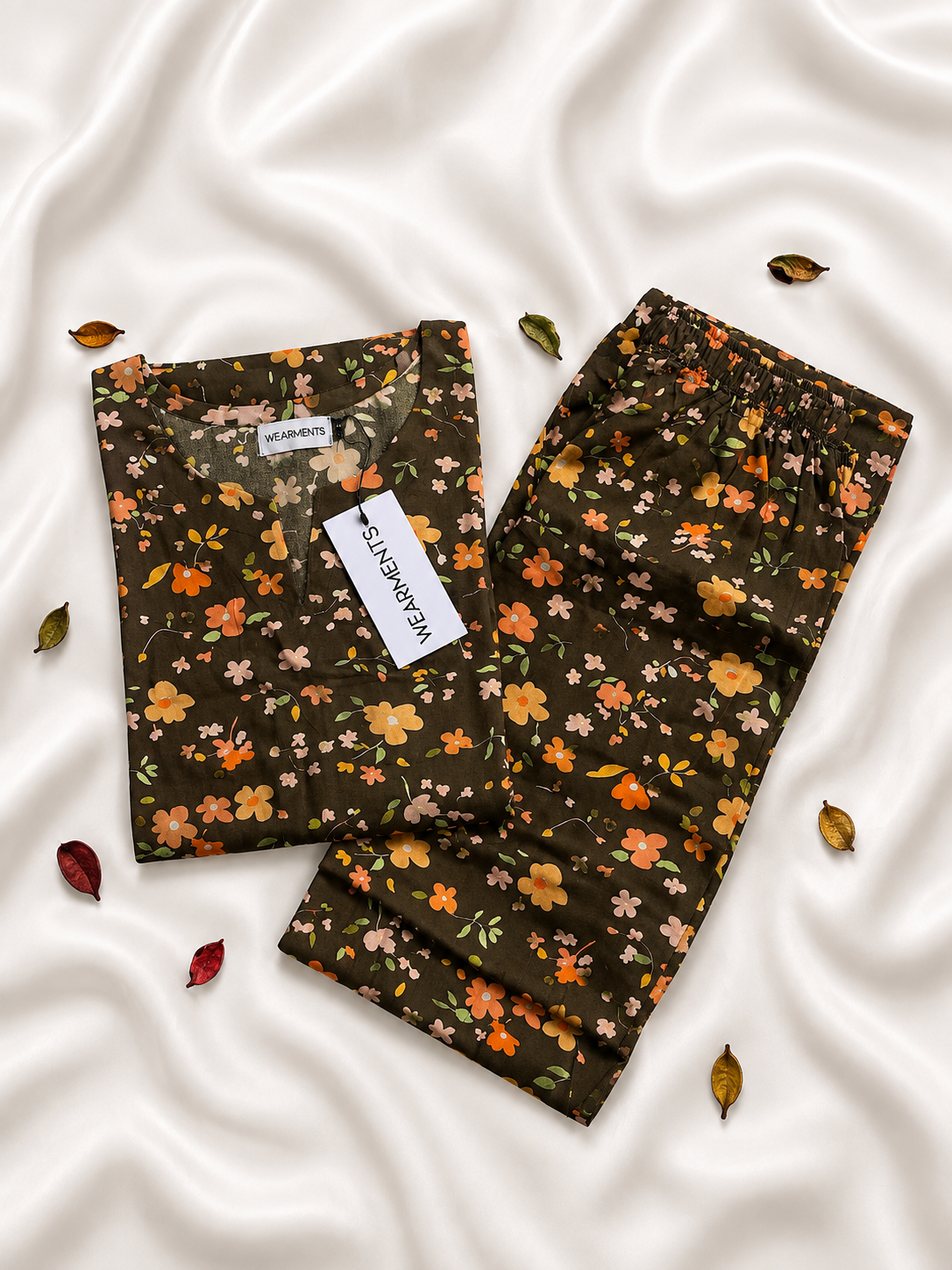 Olive Meadow Floral 2PC Set