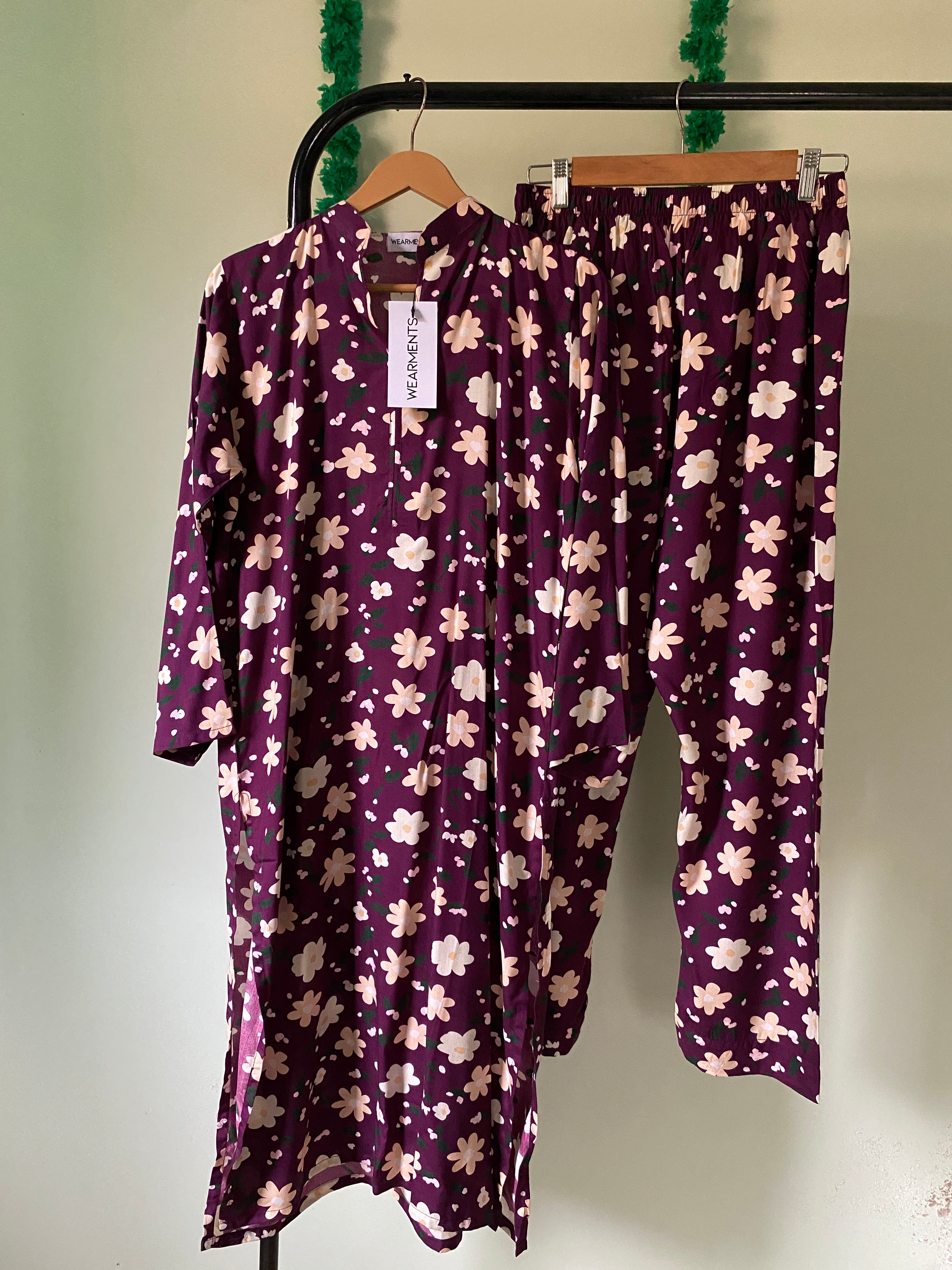 Plum Petal 2PC Linen Set