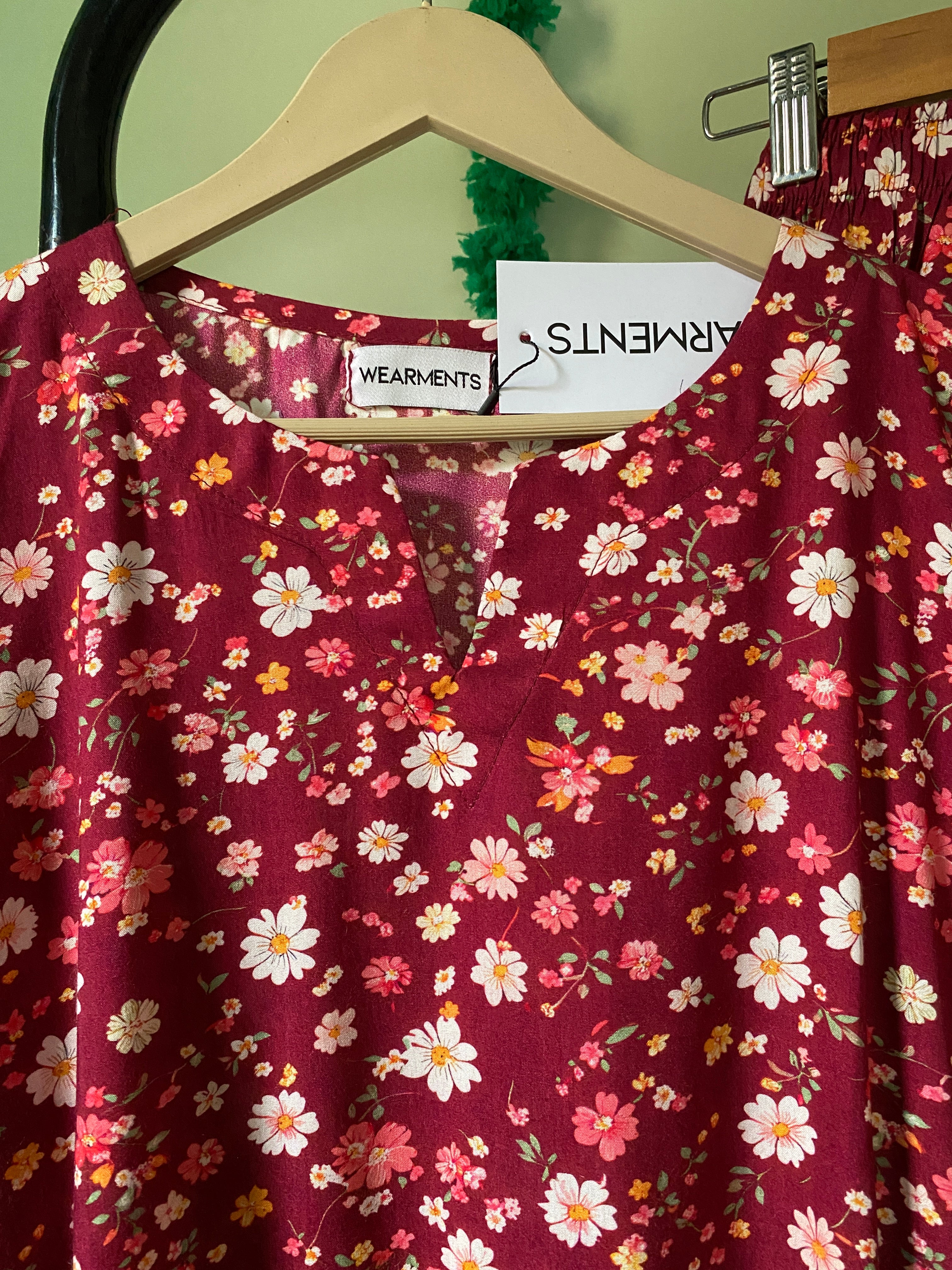 Ruby Bloom Floral 2PC Set