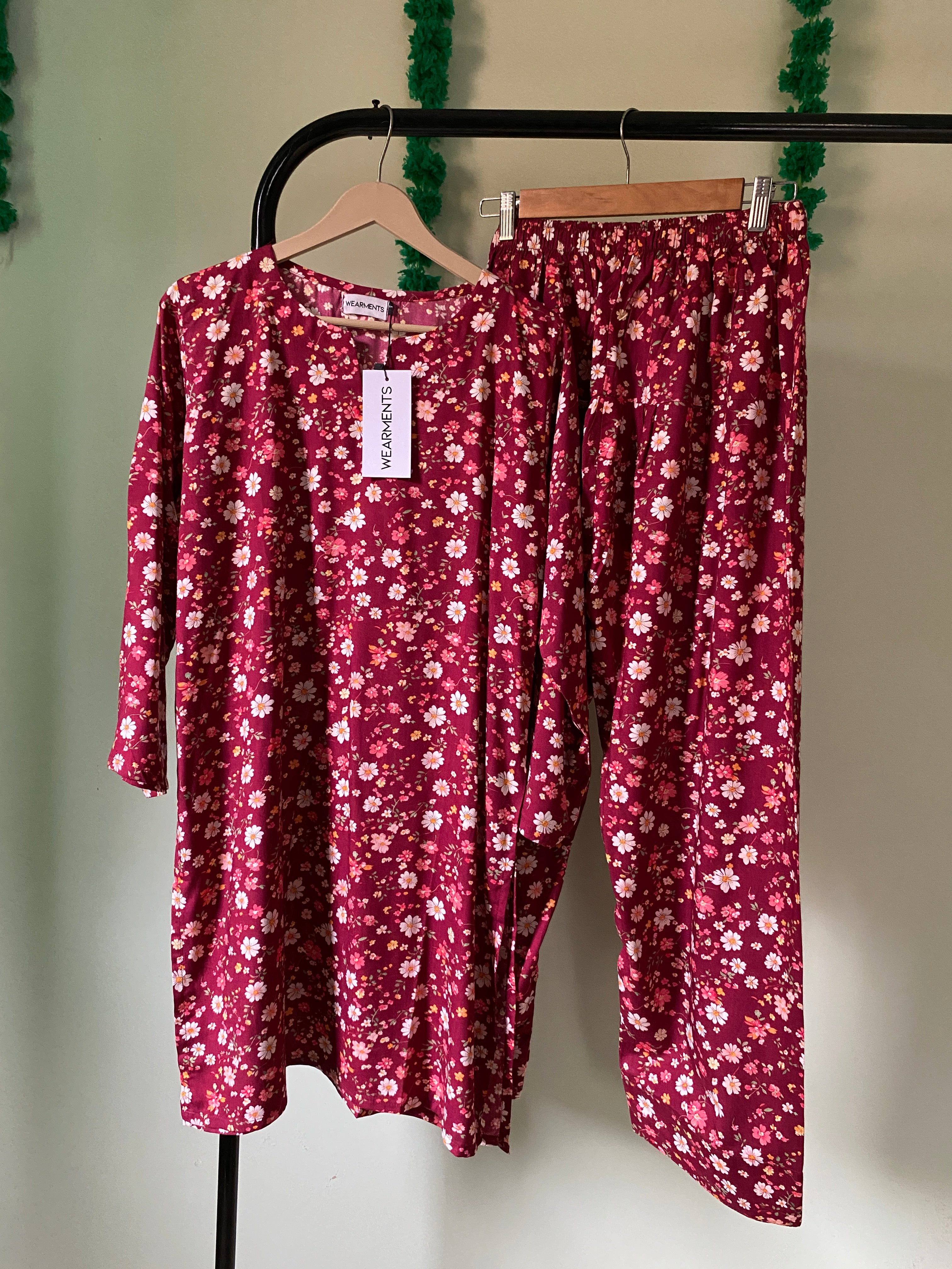 Ruby Bloom Floral 2PC Set