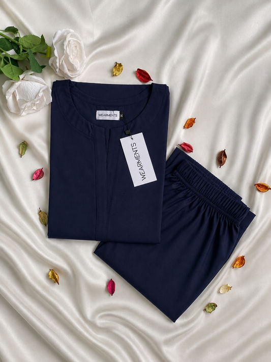 Navy Blue – Premium Summer Linen 2PC