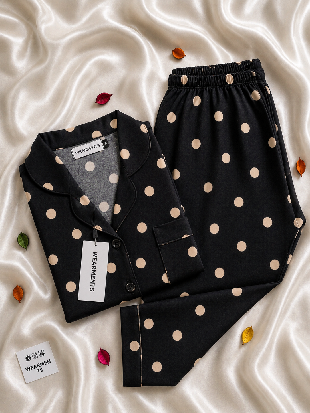 Polka Night Suit