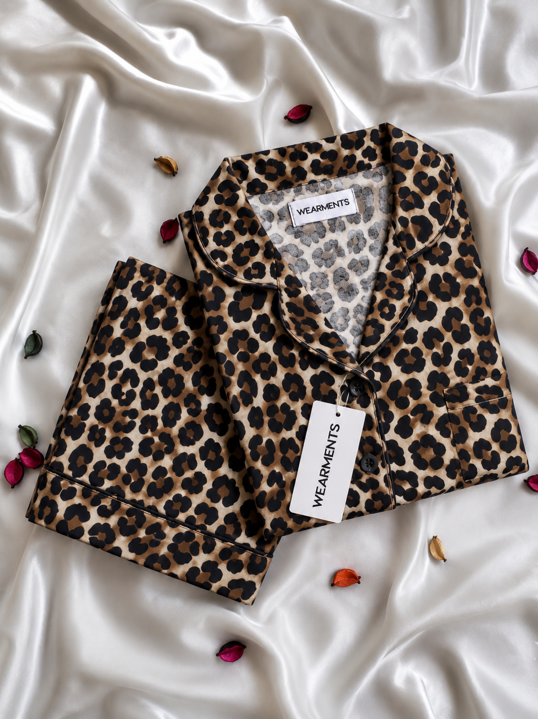Wild Luxe Leopard Premium Linen Night Suit