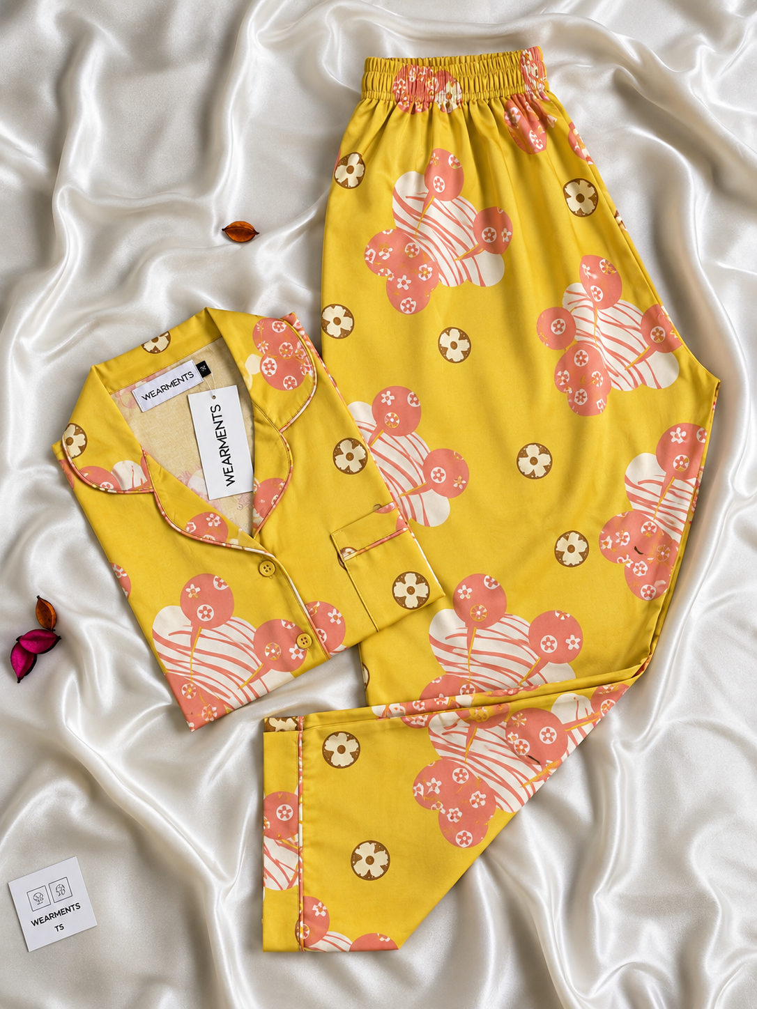 Sunny Bear Candy Premium Linen Night Suit