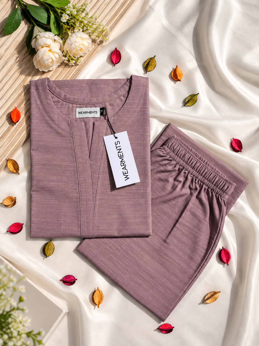 Premium Lavender Slub Khaddar 2-Piece Set