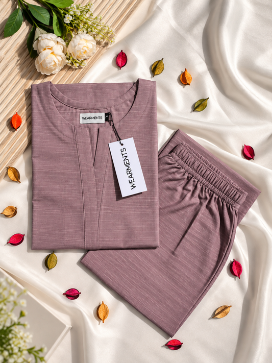 Premium Lavender Slub Khaddar 2-Piece Set