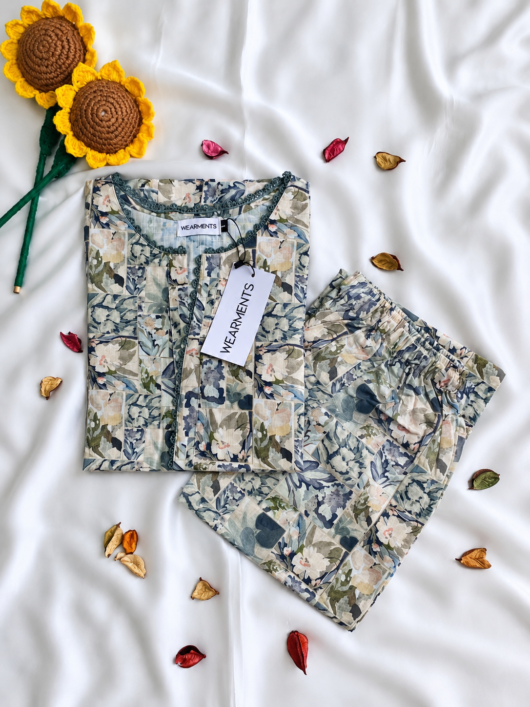 Gray Bloom Floral – Slub Khaddar