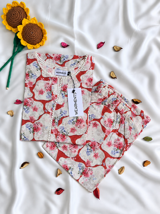 Blush Floral Patch – Slub Khaddar