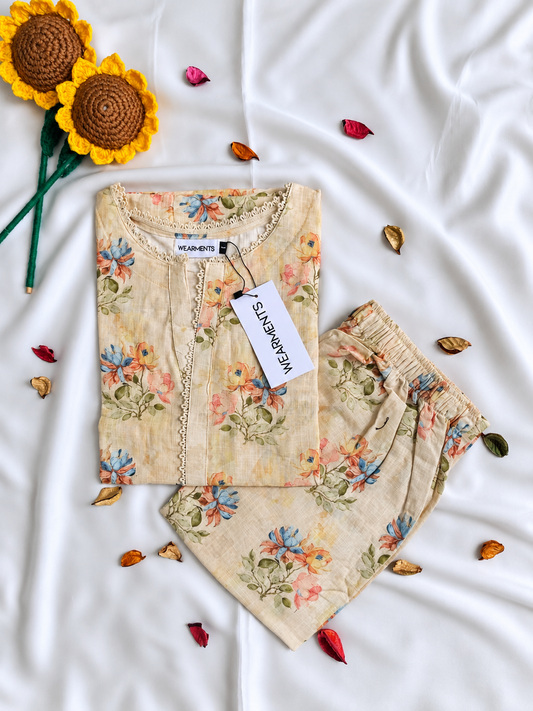 Classic Floral – Slub Khaddar Set