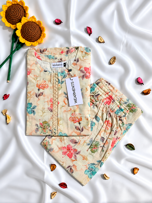 Floral Charm – Slub Khaddar Set