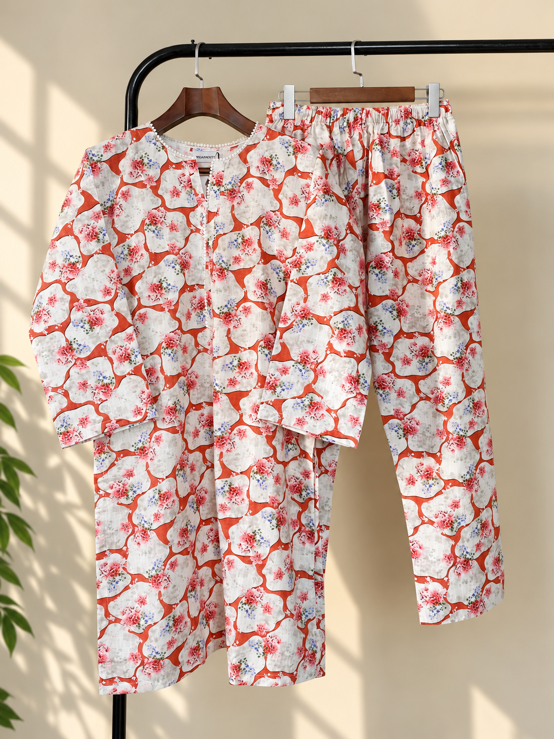 Blush Floral Patch – Slub Khaddar