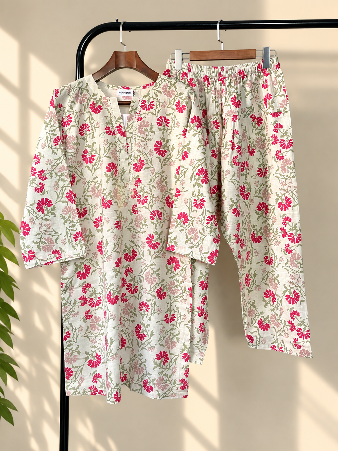Ruby Floral – Slub Khaddar Set
