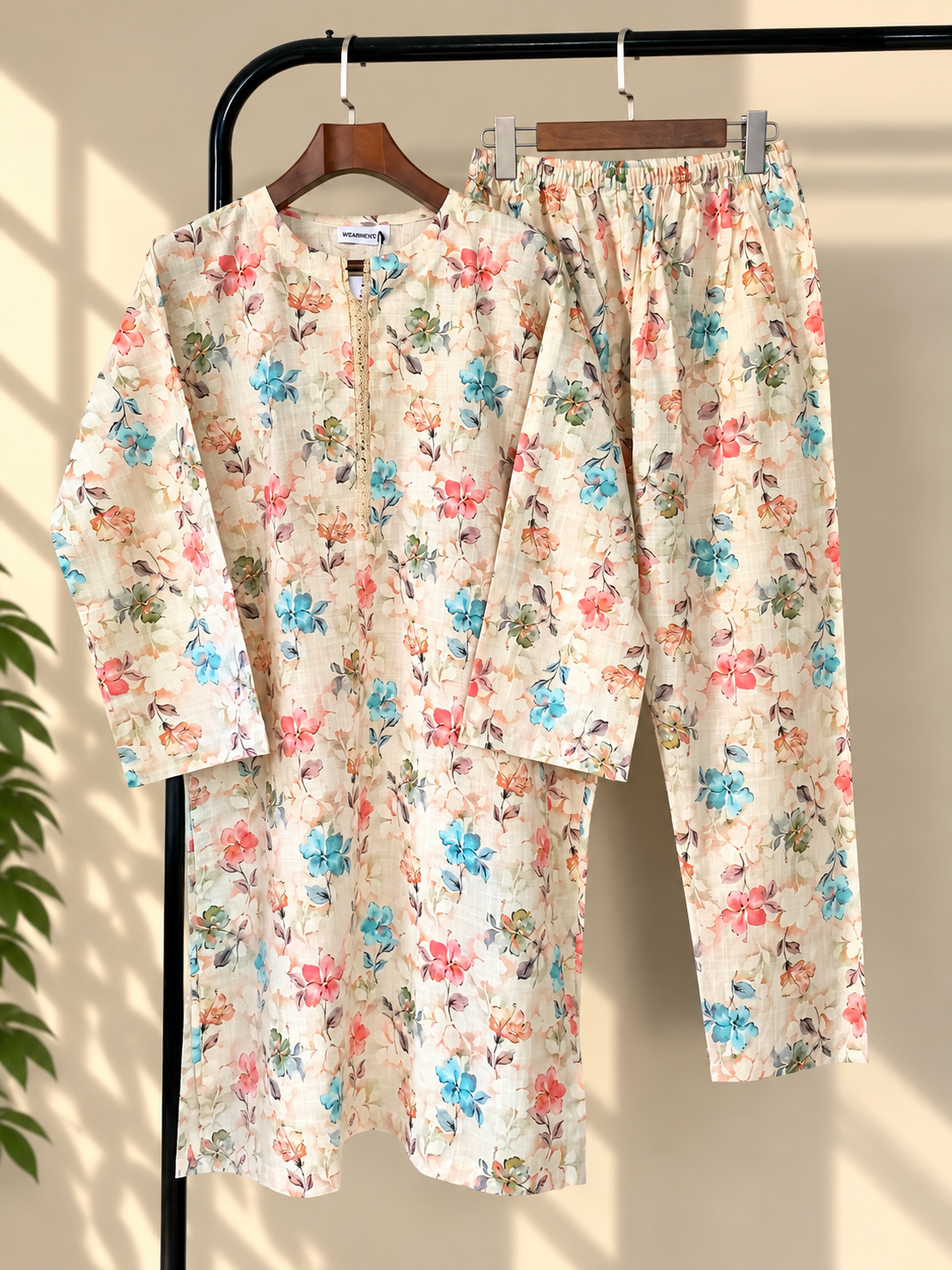 Floral Charm – Slub Khaddar Set
