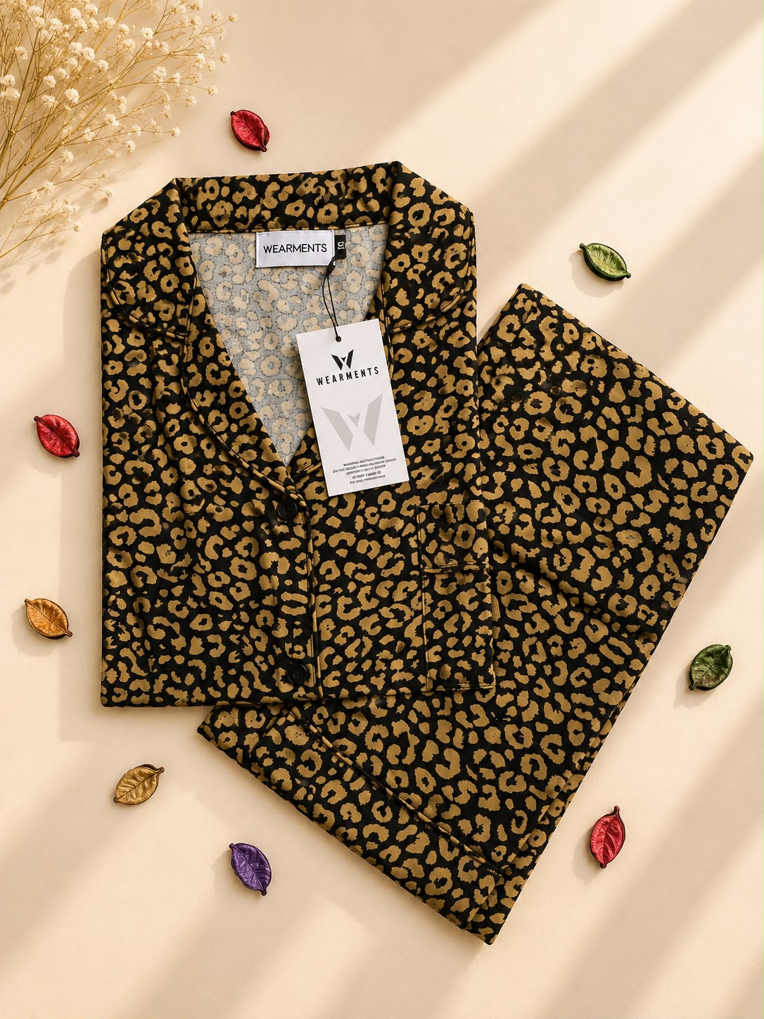 Golden Leopard pjs set