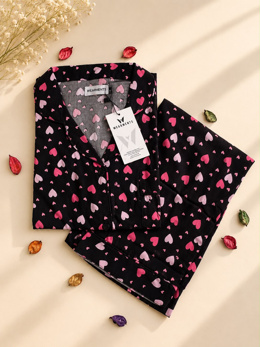 Pink Hearts pjs set
