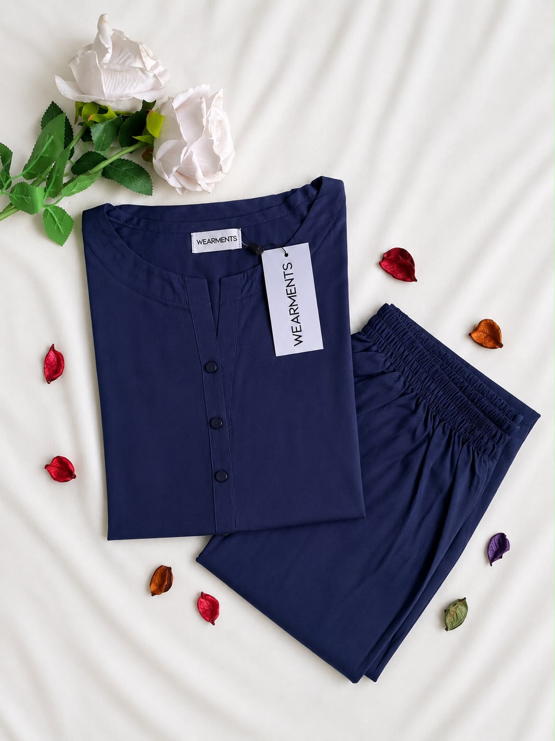Navy Blue – Premium Summer Linen Co-Ord Set