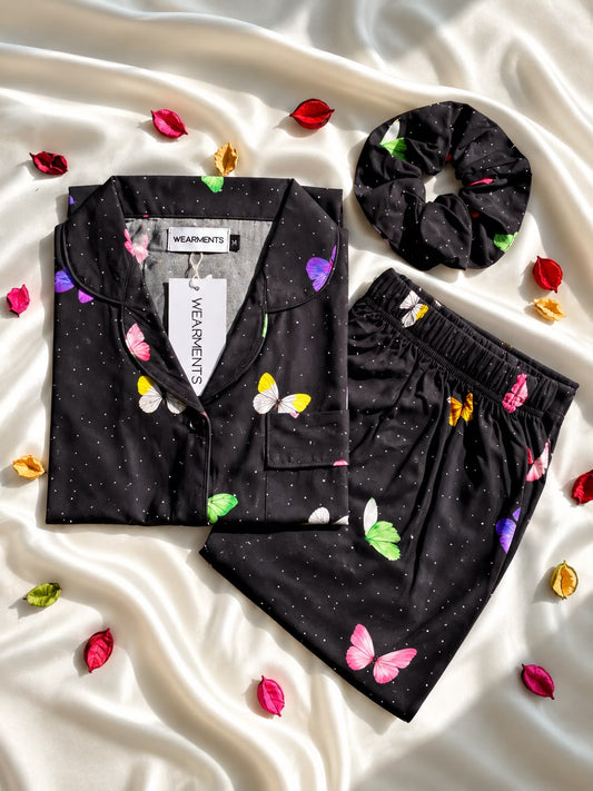 Colorful Butterfly Night PJ Set