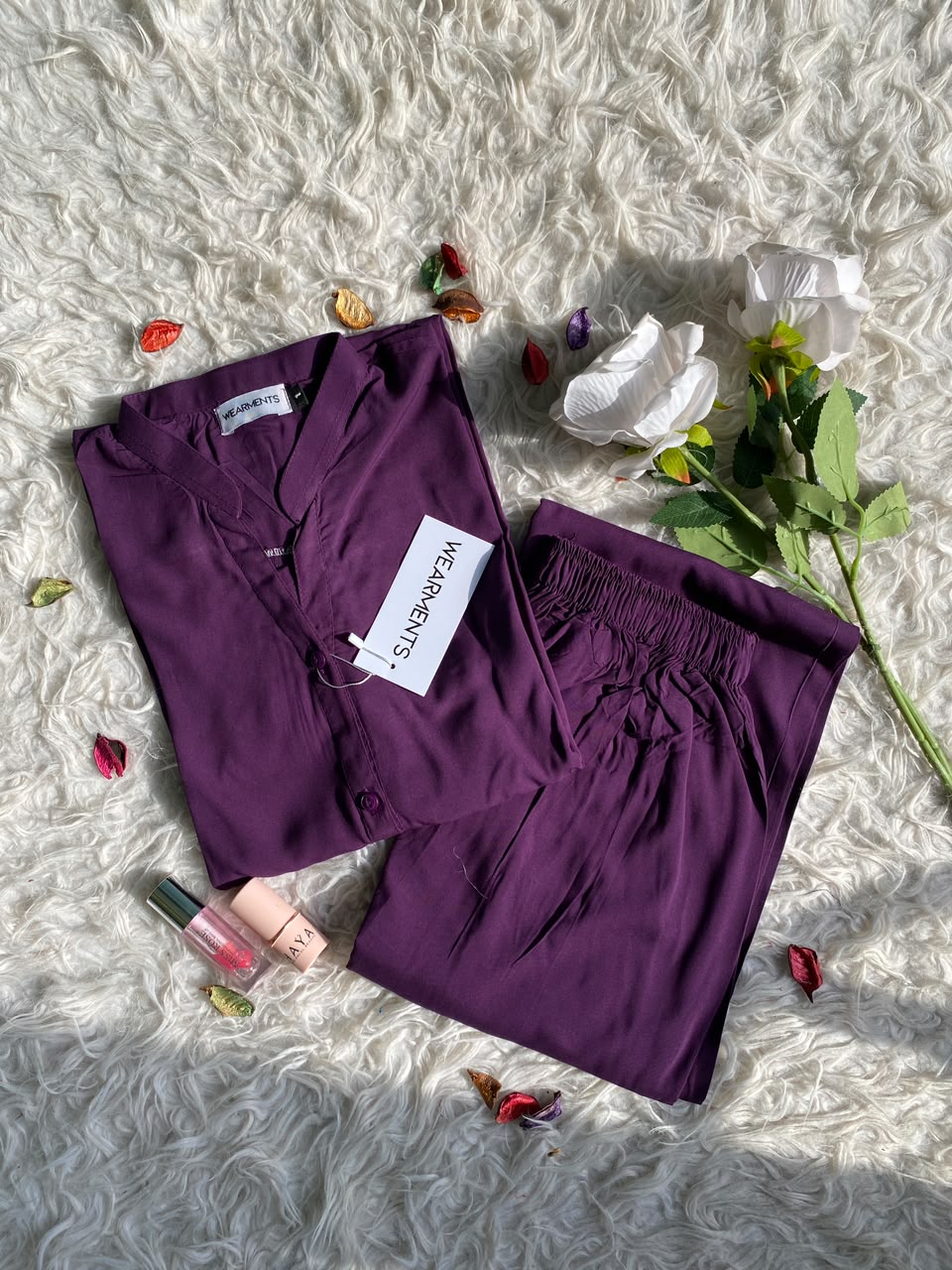 Royal Plum – Premium Solid 2PC Co-Ord Set