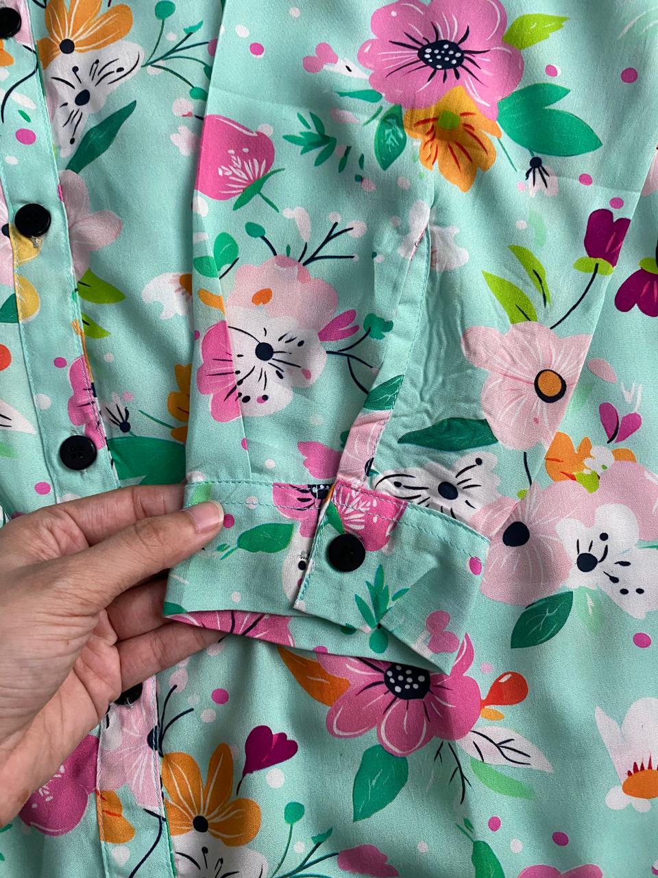 Mint Pop Floral Set
