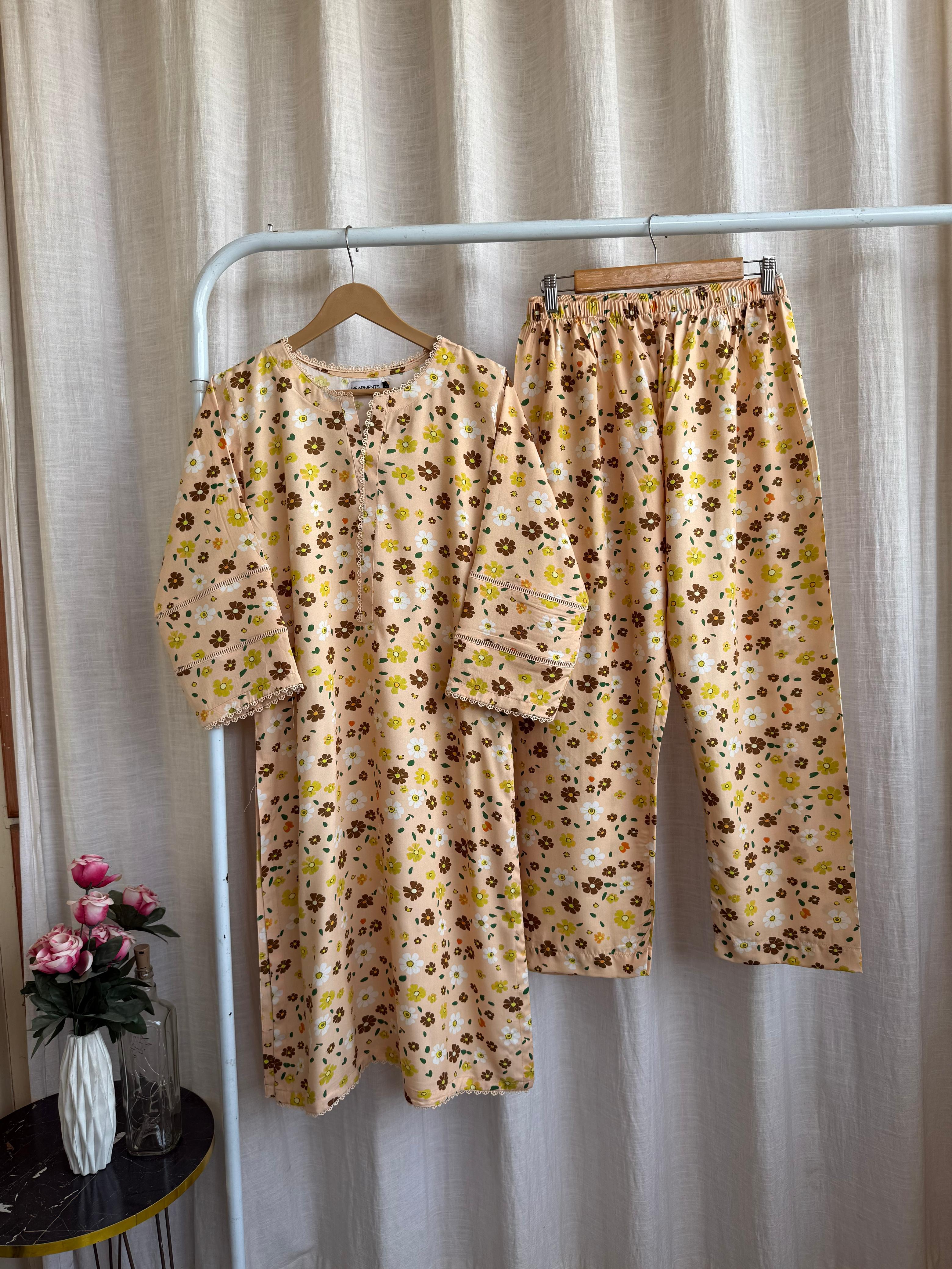 🍑 Peach Daisy Garden Set