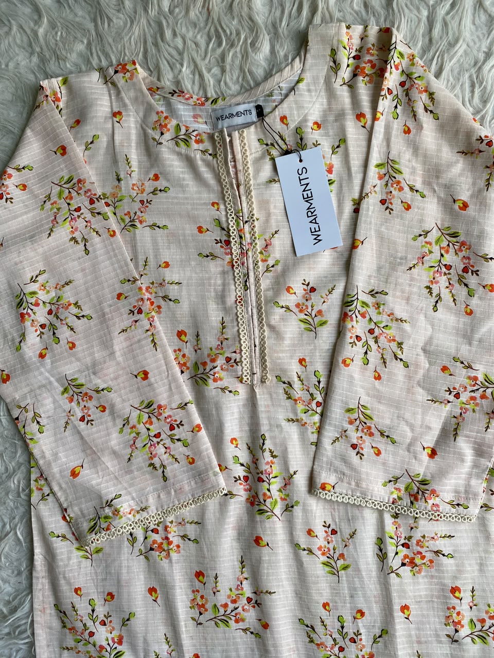 Peach Petals – Premium Summer Lawn 3PC Suit