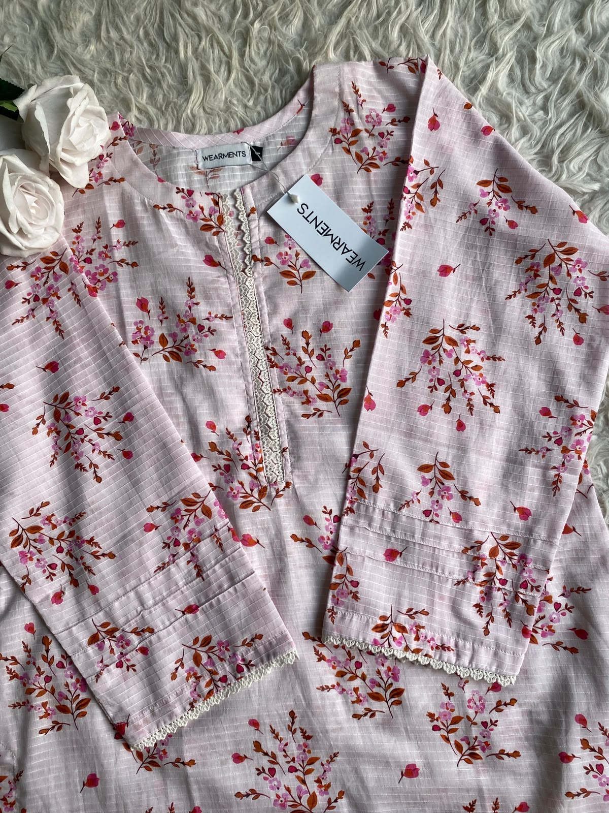Pink Meadow – Premium Summer Lawn 3PC Suit
