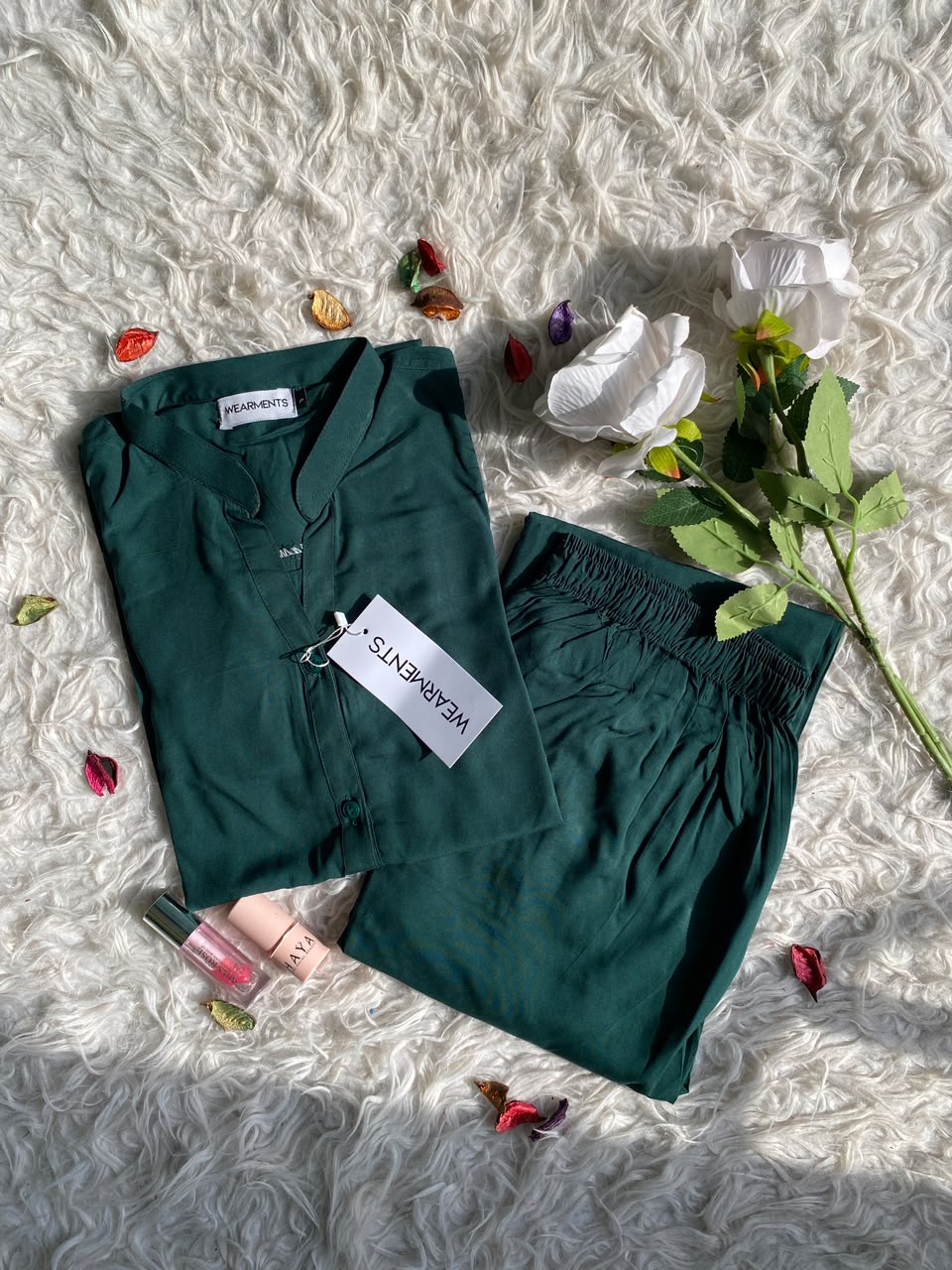 Emerald Green – Premium Solid 2PC Co-Ord Set