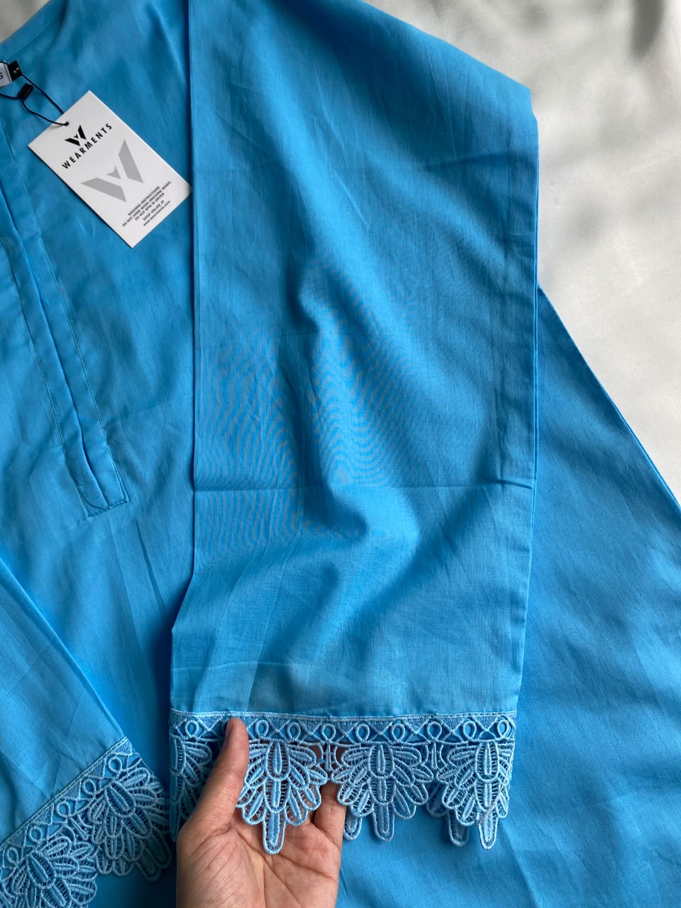 Sky Blue Solid Seamless 2 Piece Suit