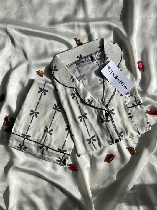 Ivory Ribbon Pjs Set