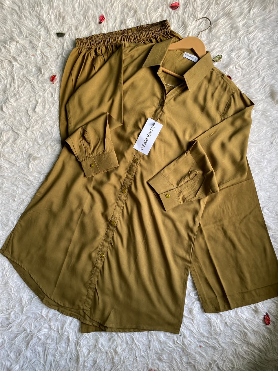 Olive Mist Summer Linen Co-Ord Set