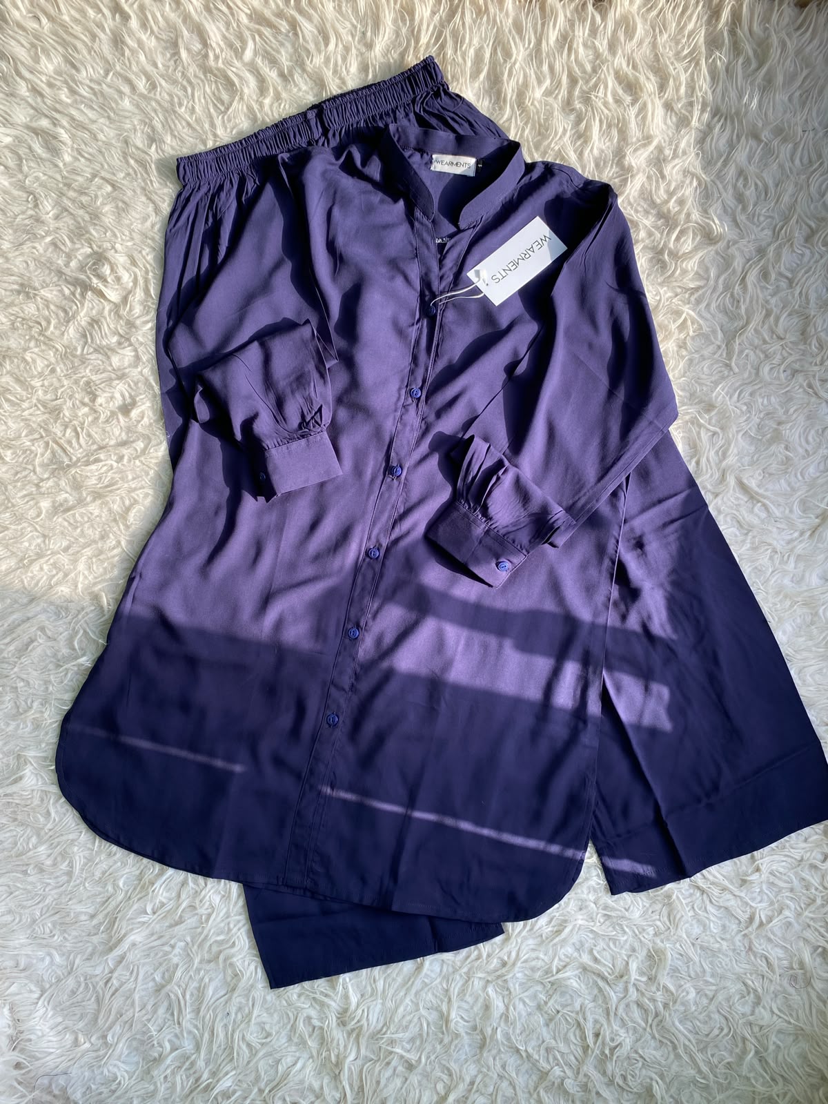 Midnight Navy – Premium Solid 2PC Co-Ord Set