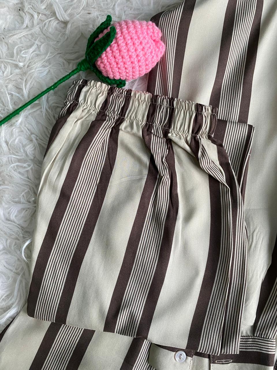 Mocha Sand Stripe Set