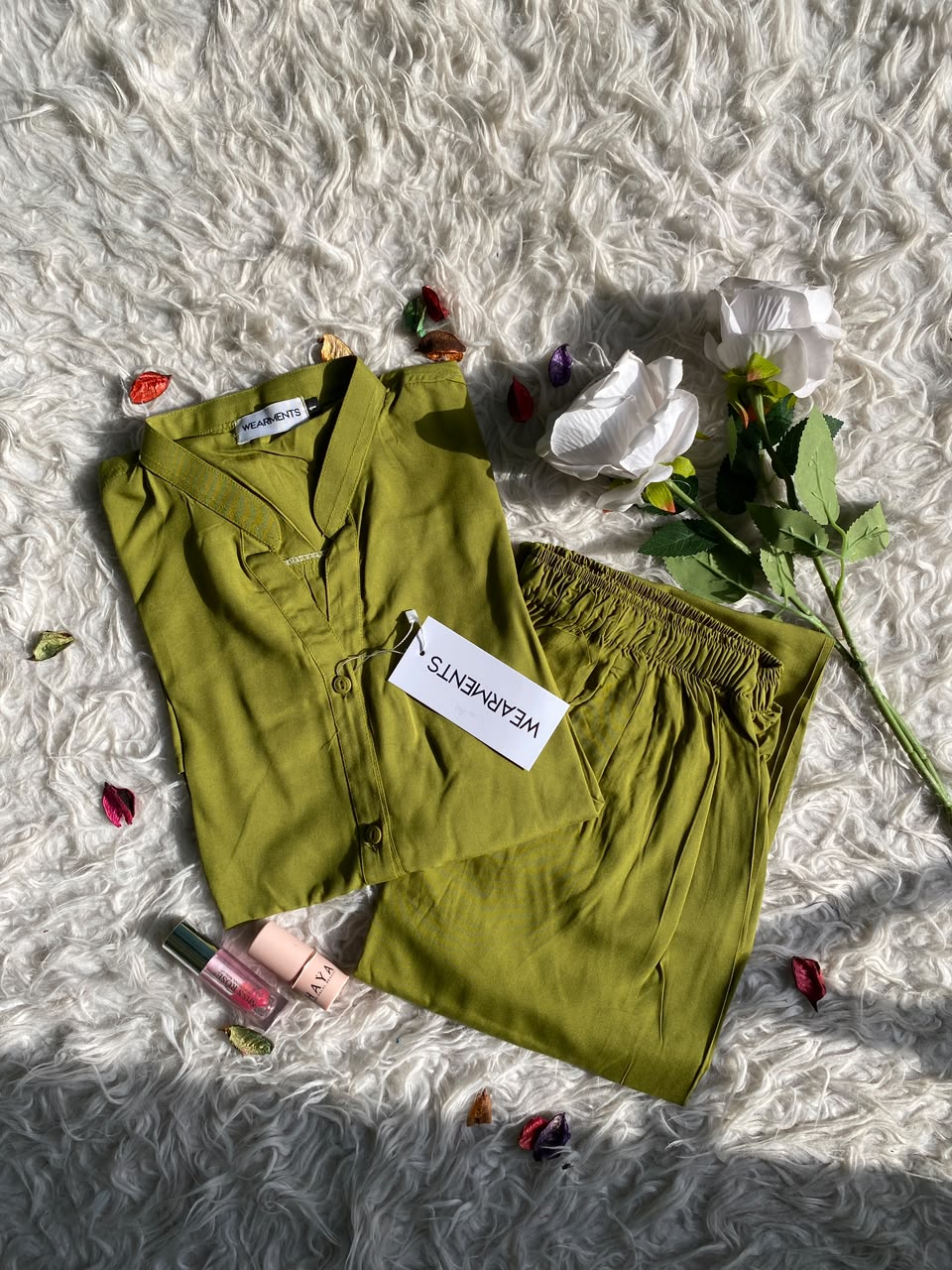 Olive Moss – Premium Solid 2PC Co-Ord Set