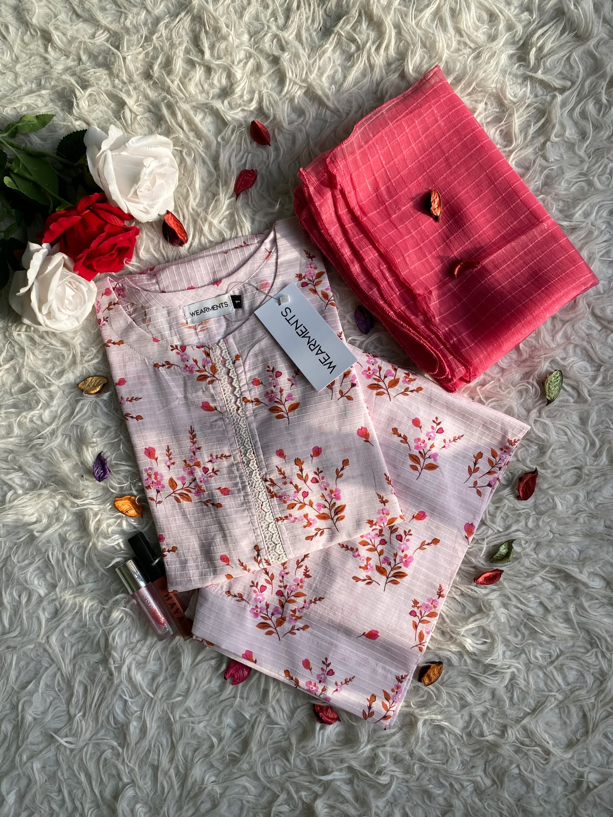 Pink Meadow – Premium Summer Lawn 3PC Suit