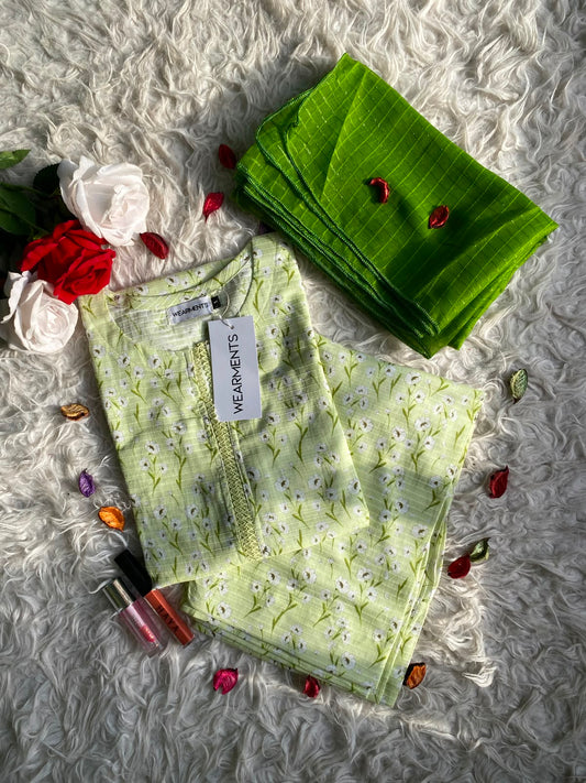 Mint Daisy – Premium Summer Lawn 3PC Suit