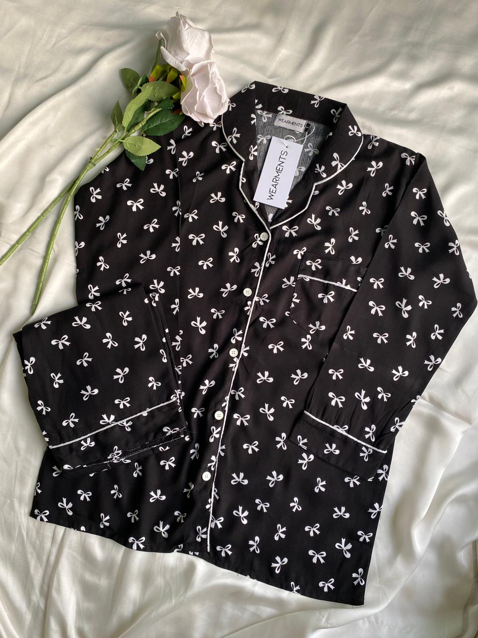 Midnight Bow Pjs Set