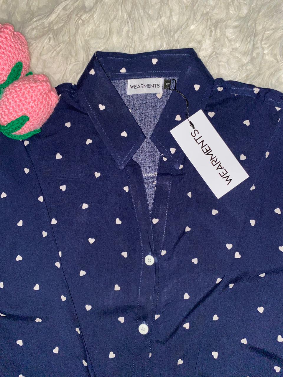 Navy Heart Charm Set