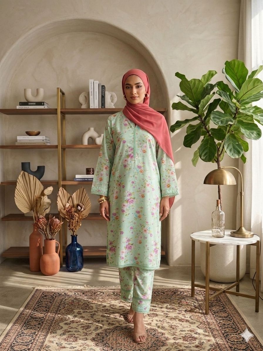 Mint Rose Garden Set